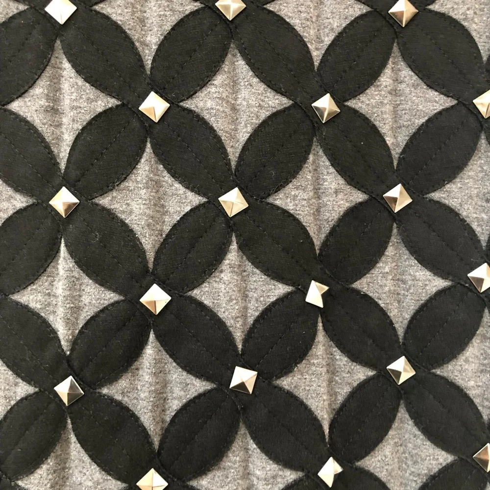 ⭐️ Girls Size 8 Hannah Banana Black and Gray Embellished Tank Dress